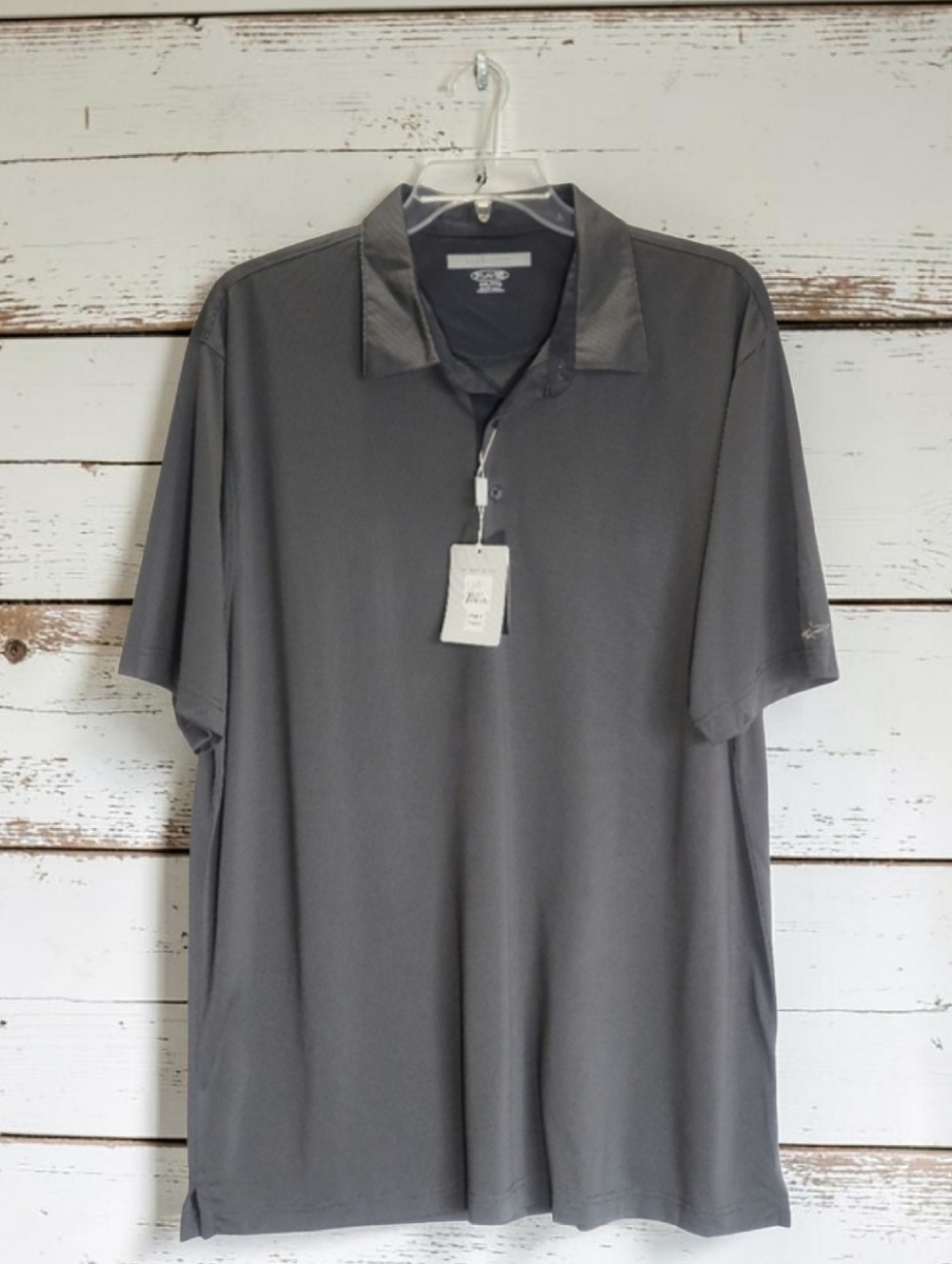NWT Greg Norman Play Dry Golf Polo | Grey | XXL | Performance Tech